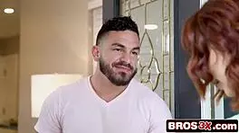 busty redhead trades cookies for hardcore cock riding fun