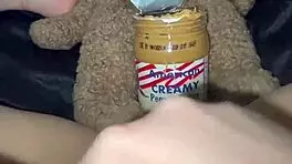 dripping wet kinky virgin teen masturbates with food fetish craving bbc in la