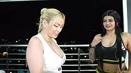 mia montielth's workout turns into wild horny lesbian pussy licking