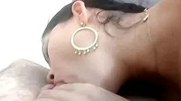 naughty asian nympho deepthroats fat cock and gulps every drop