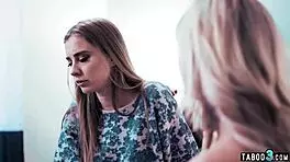 cowardly dude offers up hot reluctant blonde teen tasha reign to furious boss for licking and fingering