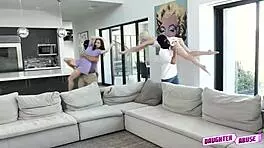 Jenna and kenna swap deviously fucking tight teen pussies