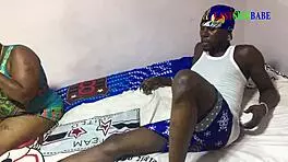 sexy ebony milf dances wet before sucking house boy's monster bbc 😈🍆💦