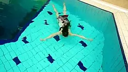 Hot Underwater Teen Marketa in Bikini Pool Play