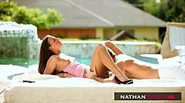 Thrilling outdoor pool quickie leaves amirah adara breathless
