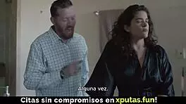 Damn this passionate brunette slut rides cock so wild with Spanish subtitles