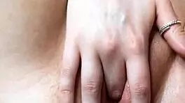 Watch this tight young british teen finger her wet pussy moaning hard