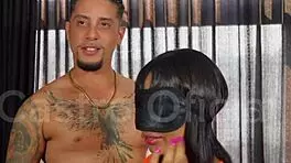 Soraya Castro's first interracial double gangbang penetration