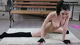 Flexible Ariella Performs Incredible Nude Gymnastics