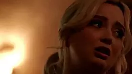 Brunette teen begs for first double penetration with two huge cocks