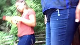 Candid Mexican Teen Booty in Tight Jeans