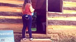 Candid Mexican Teen Booty in Tight Jeans