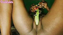 village bhabhi rams brinjal deep in wet pussy country style