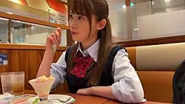 Slender f cup asian babe rides cowgirl in intense homemade creampie pistoning