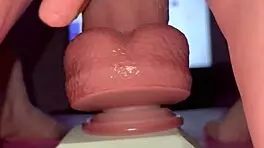 TINY REDHEAD Rides HUGE Fence Post COCK To Juicy Orgasm!