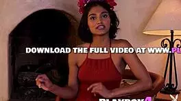 Angel Constance flaunts ripped clothes petite body