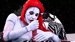 Joanna Angel Deepthroats Big Cock in Nightmare Before Christmas XXX Parody