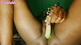 village bhabhi rams brinjal deep in wet pussy country style