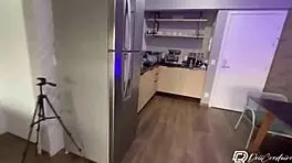 Gave my juicy pussy to the big dick guy from my building