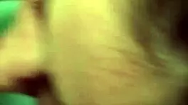 tipsy girlfriend kneels for deep sloppy blowjob after drinks