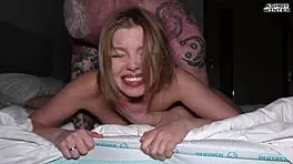 Hardest Outdoor Pound Ever For Skinny Blonde Neighbor!