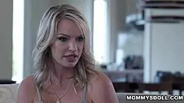 alison rey lures syren rachael alexis to steamy couch foursome