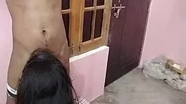 Desi Schoolgirl Rides Boyfriend's Big Cock in Village