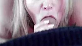 chubby teen gags hungrily on throbbing fat cock