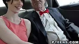 old dude, bang this naughty brunette cowgirl?