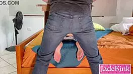 submissive girlfriend deepthroats cock craving cum swallow