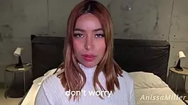 curvy latina rides boyfriend cock hard on bed sneaking