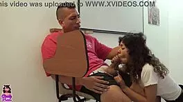 Petite colombian slut rides professor cock desperate for grade
