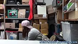 Horny thief caught stroking cop's throbbing dick intensely