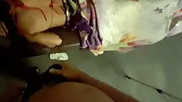 skinny latina teen's forbidden sexy play with small natural tits