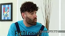 Handyman Pounds Babysitter Naomi Ryder's Tight Virgin Pussy