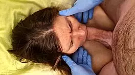 girl next door's face massage turns into deep throat monster cock thrill