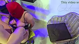 hotwife takes rough creampie while girlfriend watches pov handjob