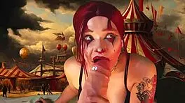 harley quinn stretches her ass cheeks on giant dildo scars explained