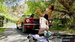 megan salinas and lesbians devour pussies outdoors nonstop