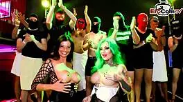 i'm drowning in cum at this wild german creampie gangbang orgy