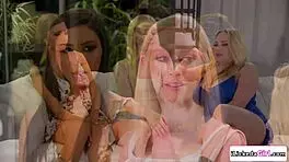 hot teen and milf ravage lesbian babysitter in wild threesome