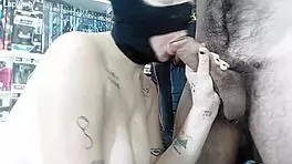 argentinian latina with big tits and ass slurps fat long monster cock