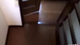 Curvy Japanese teen seduces classmate for creampie