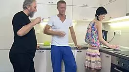 Hot Young Babe Gets Screwed Raw by Old Stud!