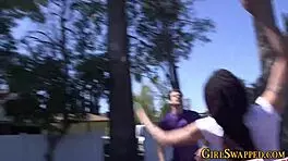 young beauty deepthroats old man's huge interracial cock