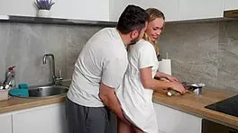 nurse's dripping pussy can't wait for patient's monster cock creampie before class!