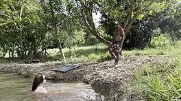 curly blonde takes huge bbc outdoors in lingerie 😏