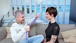 Latina babe dives into wild threesome double fun