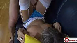 Russian Couple Fucks Hard on Blat Hut