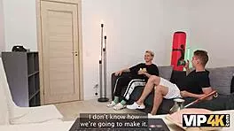 Milf Tutor's Joyful Dorm Fun with Two Young Cocks